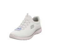 Skechers Femme Summits Lite Basket, White Mesh Silver Gray Trim, 40.5 EU