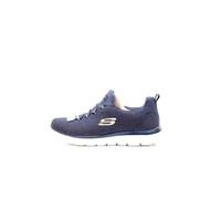 Skechers Femme Summits Bright Bezel Sneaker, Navy Knit/Gold Tim, 40 EU
