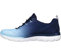 Skechers Femme Summits Bright Charmer Baskets, Navy & Light Blue Mesh/Trim, 38.5 EU