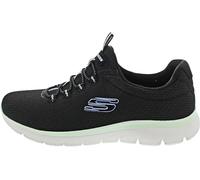 Skechers Femme Summits Chaussures, Noir/Multicolore, 37 EU