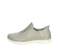 Skechers Femme Summits Classy Night Basket, Taupe Mesh/Gold Trim, 39.5 EU