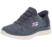 Skechers Femme Summits Dazzling Haze Basket, Bleu Marine, 37 EU Large