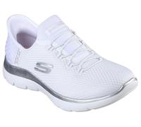 Skechers Slip-ins: Summits - Diamond Dream Chaussures Wide Width en Blanc/Argent, Pointure 39 Wide, Vegan