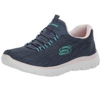 Skechers Femme Summits Fun Flare Baskets, Bleu Marine, 35.5 EU