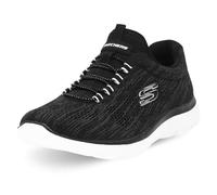 Skechers Femme Summits Fun Flare Espadrilles, Black Mesh/White Trim, 41 EU