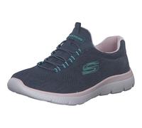 Skechers Femme Summits Fun Flare Espadrilles, Navy Mesh/Pink & Turquoise Trim, 38 EU