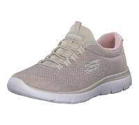Skechers - Espadrilles femme Summits Fun Flare - mesh taupe, bordure rose clair - 36 EU