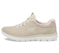 Skechers Femme Summits Fun Flare Espadrilles, Taupe Mesh/Light Pink Trim, 38 EU