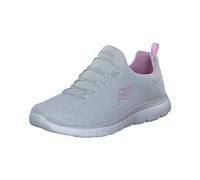 Skechers Femme Summits Good Taste Basket, Bordure Gris Clair en Maille Lavande, 39 EU