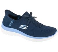 Skechers Femme Summits New Daily Basket, Navy Knit/Blue Trim, 40 EU