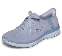 Skechers Femme Summits New Daily Espadrilles, Slate Knit/Light Blue Trim, 42 EU