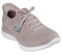 Skechers Espadrilles Summits New Daily Femme – Taupe maille, détails menthe – Taille 36 EU