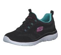 Skechers Espadrilles New Summits Nouvelle Nature Femme Noir maille Garniture rose/aqua 40 EU