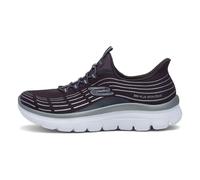 Skechers Femme Summits Plus Soft Luster Basket, Charcoal Mesh/Silver Trim, 41 EU