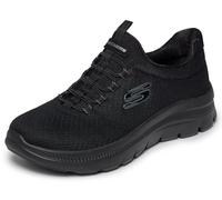 Skechers Femme Summits Plus Summer Haze Espadrilles, Black, 40.5 EU