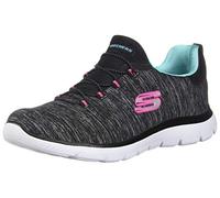 Skechers Femme Summits-Quick Getaway Basket, Noir/Bleu Clair, 37 EU