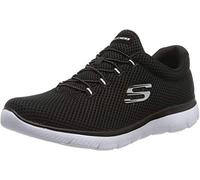 Skechers Femme SUMMITS Sneaker, Black Mesh White Trim, 37