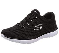 Skechers Femme SUMMITS Sneaker, Black Mesh White Trim, 39