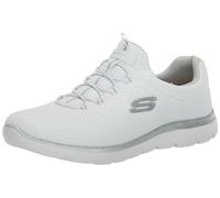 Skechers Femme SUMMITS Sneaker, Blanc argenté WSL, 35 EU Large