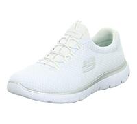Skechers Femme SUMMITS Sneaker, Blanc Mesh Argent Trim, 41 EU