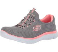 Skechers Femme Summits Sneaker, Grey Pink, 35 EU
