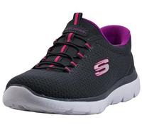 Skechers Femme SUMMITS Sneaker, Gris Charbon Noir Violet, 41 EU