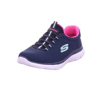 Skechers Femme SUMMITS Sneaker, Navy Hot Rose Multicolor, 43 EU