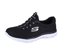 Skechers Femme SUMMITS Sneaker, Noir Blanc, 39.5 EU
