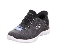 Skechers Femme SUMMITS Sneaker, Noir/Blanc, 40 EU
