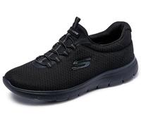 Skechers Femme SUMMITS Sneaker, Noir Mesh Trim, 35.5 EU