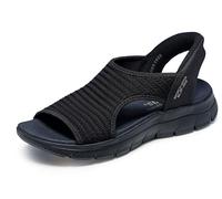 Skechers Femme Summits-Sweetly Evolved Sandale de Sport, Black Knit, 42 EU