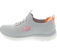 Skechers Femme Summits Top Player Espadrilles, Gray Knit/Pink & Coral Trim, 38 EU