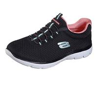 Skechers Femme SUMMITS Sneaker, Blanc Argent, 36 EU