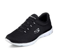 Skechers Femme Summits Trainer, Black Mesh/ White Trim, 40 EU
