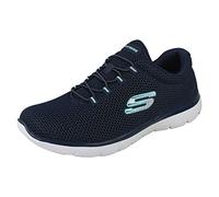 Skechers Femme Summits Trainer, Navy Mesh/ White Trim, 37 EU