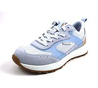 Skechers Femme Sunny Street Spring Stroll Basket, Bordure en TPU et Maille Daim Bleu Clair, 37 EU