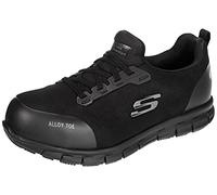 Skechers Femme Sure Track Jixie Mocassin, Black Textile Synthetic, 36.5 EU
