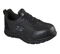 Skechers Femme Sure Track Jixie Mocassin, Black Textile/Synthetic, 37.5 EU