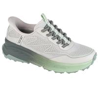 Skechers Baskets Switch Back Mist – Textile gris synthétique, bordure verte – Femme 39 EU