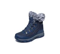 Skechers Femme Trego Stormie Bottine, Navy Nylon/Duraleather, 41 EU