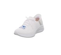 Skechers Femme Ultra Flex 3.0 Brilliant Path Basket, Garniture Gris Clair en Tricot Blanc, 37