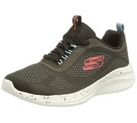 Skechers Femme Ultra Flex 3.0 New Horizons Basket, Bordure Bleue en Maille Noire, 38 EU