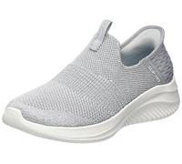 Skechers Femme Ultra Flex 3.0 Smooth Step Sneakers,Sports Shoes, Light Grey Knit/Jersey/Trim, 37 EU