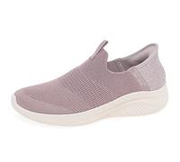 Skechers Femme Ultra Flex 3.0 Smooth Step Sneakers,Sports Shoes, Mauve Knit/Jersey/Trim, 39 EU