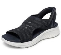 Skechers Femme Ultra Flex 3.0-Sun Warmth Hands Free Slip-ins Sandale, Noir, 40 EU
