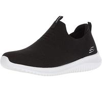 Skechers Femme Ultra Flex-First Take Baskets Enfiler, Noir (Black/White), 41 EU