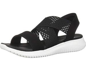 Skechers Femme Ultra Flex-Neon Star Slingback Sandals, Black (Black Gore/Mitobuck Trim Blk), 41 EU