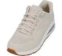 Skechers Femme Uno 2-in-Kat-Neato Basket, Maille Durabuck imprimé léopard Blanc cassé Ton sur Ton, 39 EU