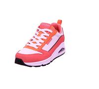Skechers Femme Uno 2 Much Fun Basket, Daim Rose Orange et Blanc Duraleather M, 36 EU