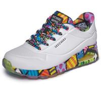 Skechers Femme Uno Baskets, White Multi Duraleather Mesh, 36 EU